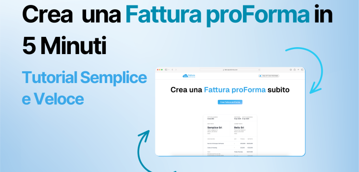 Crea una Fattura proForma in 5 minuti